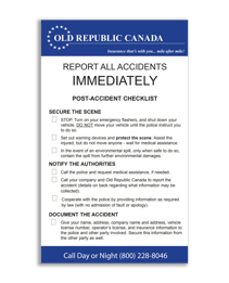 post-accident checklist